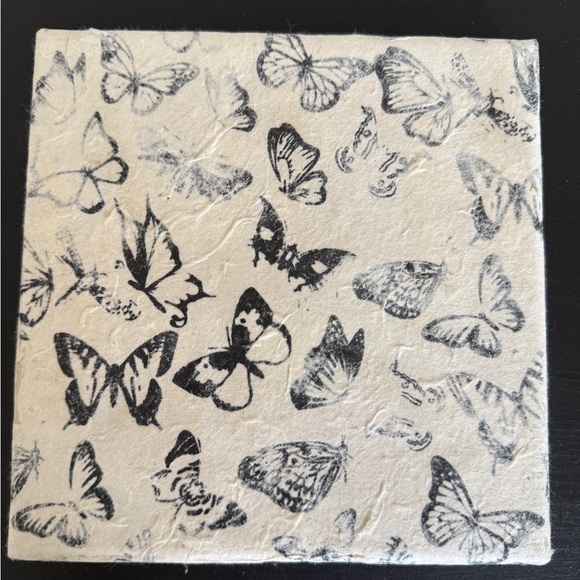 Set Artistic Black and White Small Wall Canvasses Homemade Decoupage Small Art - Picture 4 of 8